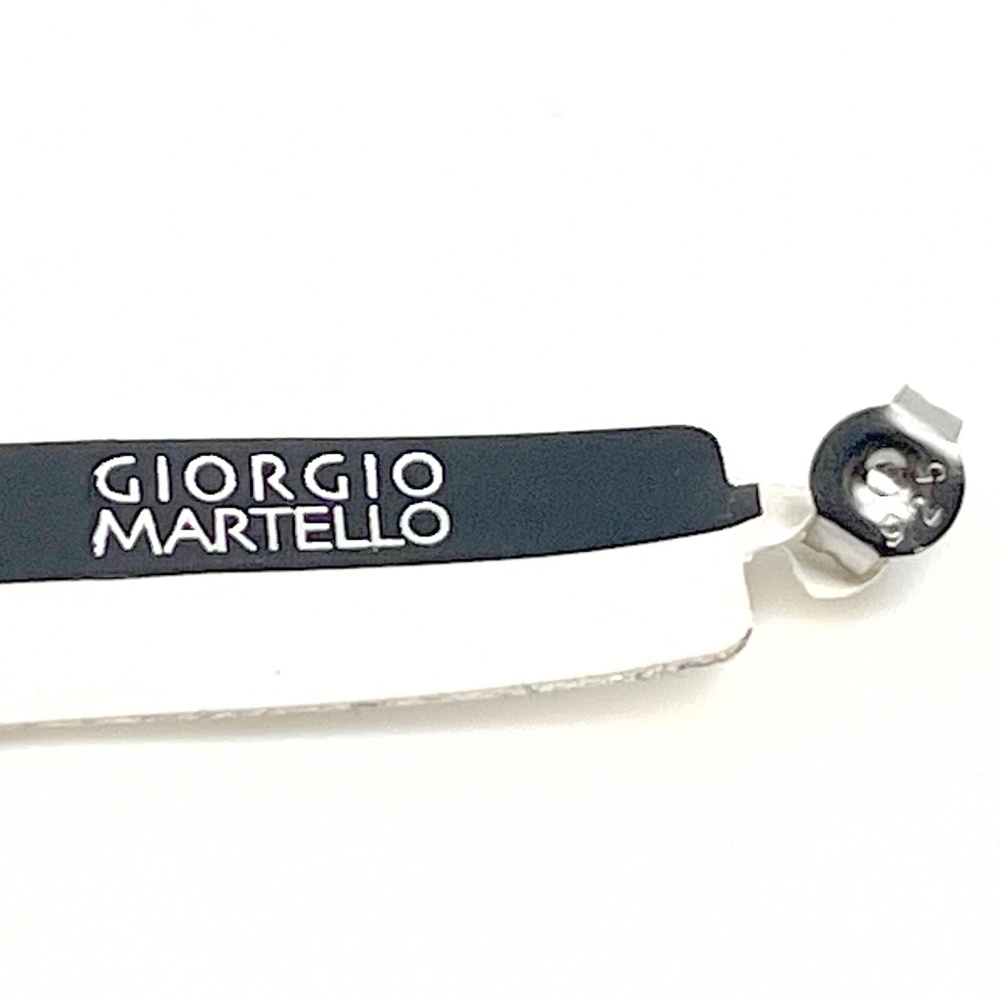 Giorgio Martello Milano 925 Silver and Ruby Pavé Earrings | Vintage 80's - Picture 9 of 9